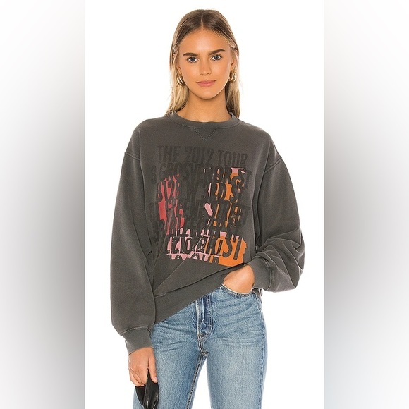 Anine Bing Tops - Anine Bing Ramona Sweatshirt - Charcoal
